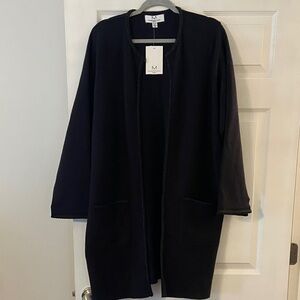 Magaschoni Charcoal Heathe  Open Cardigan size 2X length 37” bust 48”
